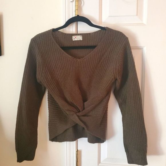 poof appearel Sweaters - Olive Green Sweater
